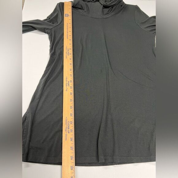 J. Jill Wearever Collection Black Cowl Neck Tunic Top Womens Medium - Picture 7 of 7